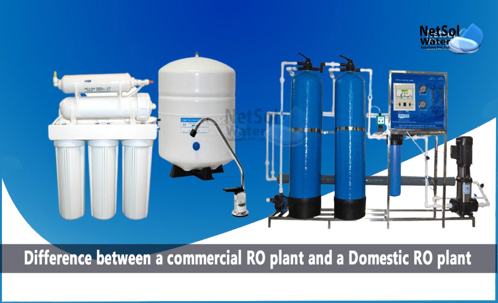 Difference between a commercial and a Domestic RO plant